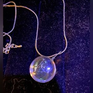 Elegant vintage crystal Wish Feather Pendant Necklace